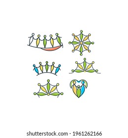 people hand in hand symbol design.eps