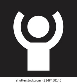 people hands up icon vector design