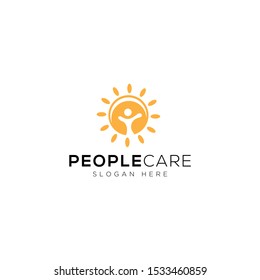 People with hands Logo Template Design Vector, Emblem, Design Concept, Creative Symbol, Icon