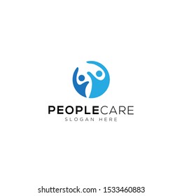 People with hands Logo Template Design Vector, Emblem, Design Concept, Creative Symbol, Icon
