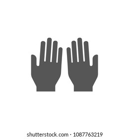 People hands praying icon vector illustration