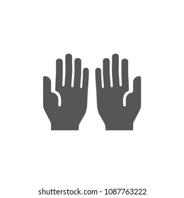 People hands praying icon vector illustration