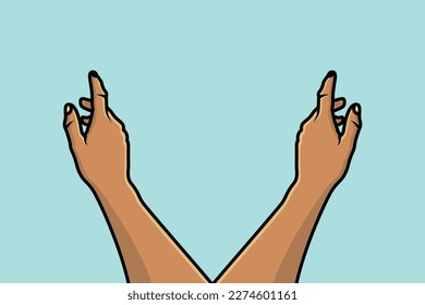 Personas Manos con Diversos Gestos ilustrativos vectoriales. Concepto de icono de objetos de personas. La mano muestra signos de varios gestos de diseño vectorial. Diferentes signos y emociones, representando manos.