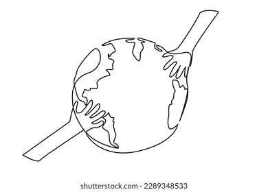 people hands world globe community group save nature ecological life concept