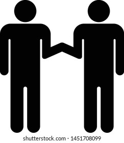 People handshake - pictogram vector