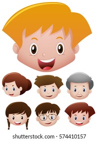People with happy face illustration