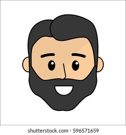 people, happy face man icon