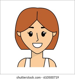 People Happy Face Woman Icon Stock Vector (Royalty Free) 610500719 ...