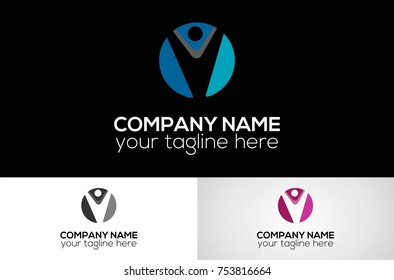 people happy logo design
