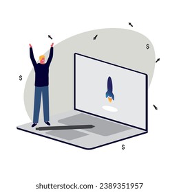 People are happy when a start-up is successful.