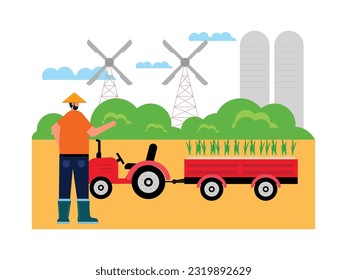 People Harvest Onions, Gardener Carry Them in Transport Vehicles