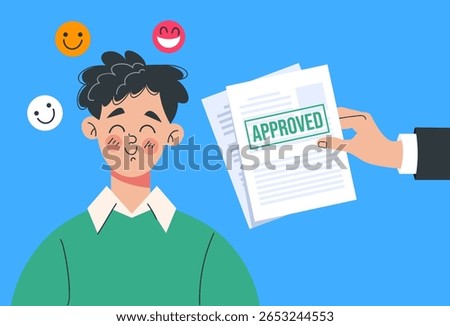 People have approved documents isolated concept. Vector flat graphic design illustration