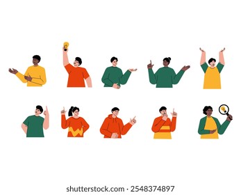 People Have Idea Illustration Element Set
