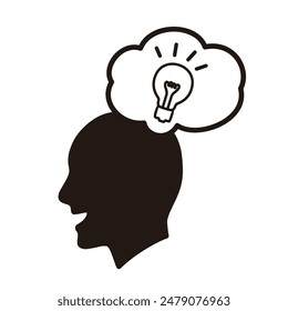 People have ideas and happy. Cartoon illustration for human behavior. Vector stock isolated, eps