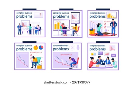 People have meeting about economic problems of company. Teamwork with diagram analysis. Colleagues discussing business issues. Businesspeople struggling with bankruptcy, declining indicators of profit