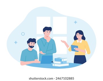 people having a discussion trending concept flat illustration