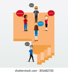 People having discussion vector design