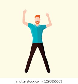 People Having Fun Flat Icon Vector Graphic Download Template