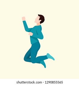 People Having Fun Flat Icon Vector Graphic Download Template
