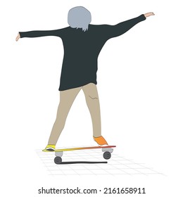 People are having fun playing surfskate with beautiful moves.