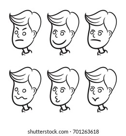 people head emoticon vector