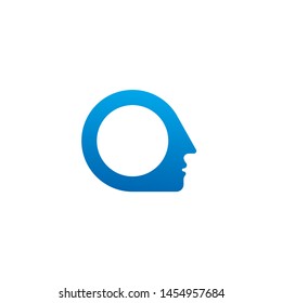 People Head With GPS Pointer For People Place Logo
