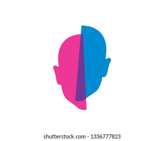 People Head Logo Template, Icon, Symbol - Vector