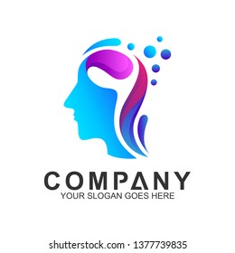 people head logo,brain logo, water drop icon