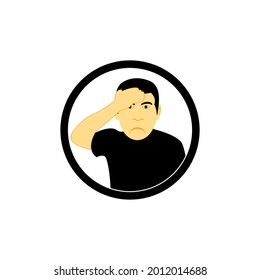 people with headache illustrations vector sign symbol