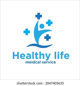 people health care fresh logo with spirit life logo designs for health and medical service