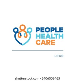People health care logo on white background