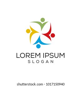 people health group vector logo download template graphic abstract