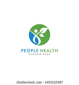 people health logo icon, human symbol design - vector