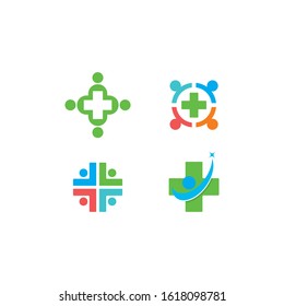 people health logo vector icon illustration design 