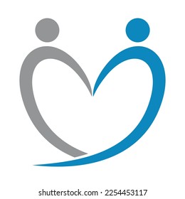 people heart 7 logo template