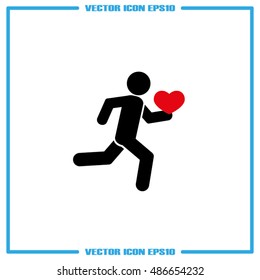 People heart icon vector illustration EPS 10