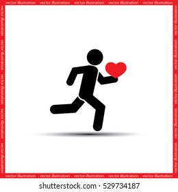 People heart icon vector illustration EPS 10