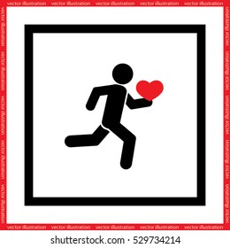 People heart icon vector illustration EPS 10