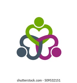 People Hearted Care. Vector Illustration