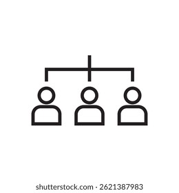 people hierarchy icon editable outline stroke vector eps