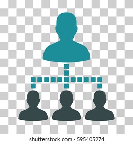 People Hierarchy icon. Vector illustration style is flat iconic bicolor symbol, soft blue colors, transparent background. Designed for web and software interfaces.