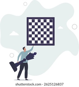Pessoas hobbies e atividades favoritas. homem segurando um rei de xadrez em sua mão, conceito de jogos de tabuleiro e lógica. vida de personagem .