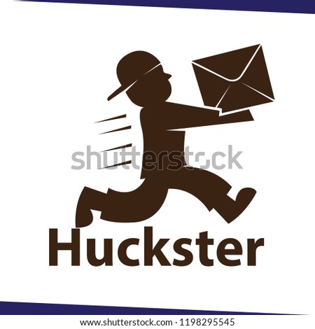 people hold the box logo icon vector template. huckster logo icon