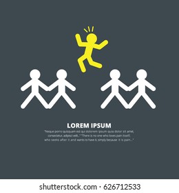 People hold hands Different