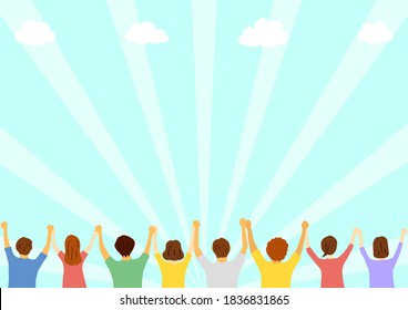 people holding each other's hands. hand in hand 