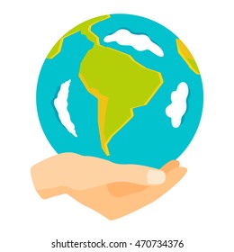 People holding earth