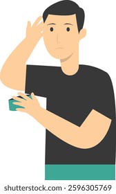 People Holding Empty Wallet Illustration in Cartoon Design. Financial Problem. Vector Character.