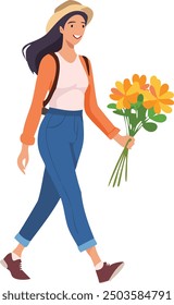 People holding flower in hands