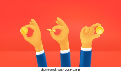 People holding gold coins in a hand