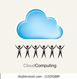 people holding the great cloud computing with information people holding the great cloud computing with information